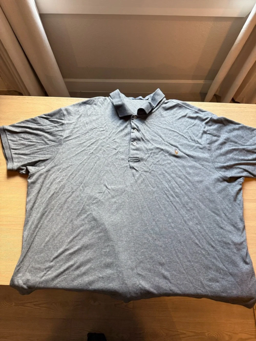 Polo by Ralph Lauren Pima Grey Short-Sleeve Polo 3XB Big & Tall